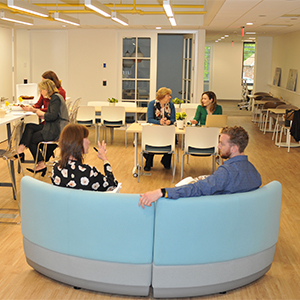 THE BRANCH: Men and women working at Floating and Drop-In coworking spaces at HAYVN in Darien CT