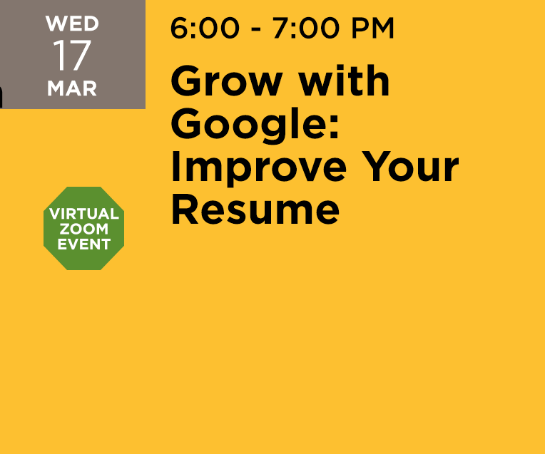 Grow with Google: Improve Your Resume
