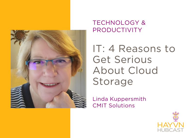 Linda Kuppersmith talks about IT Cloud Storage on HAYVN Hubcast