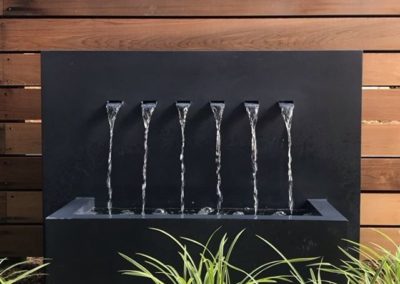 outdoor water feature at HAYVN