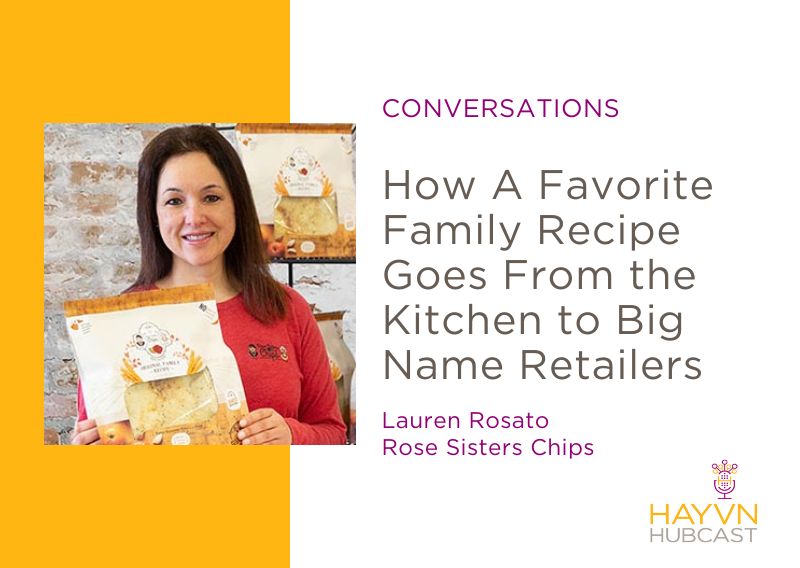 Lauren Rosato chats Family Recipe to Big Name Retailers on HAYVN Hubcast