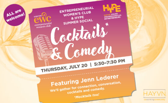 Cocktails & Comedy July 2023 event