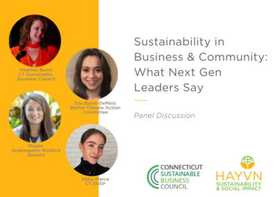 Sustainability in Business and Community: What The Next Generation Has To Say