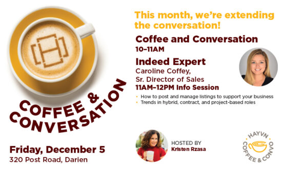 Coffee and Conversation at HAYVN Darien